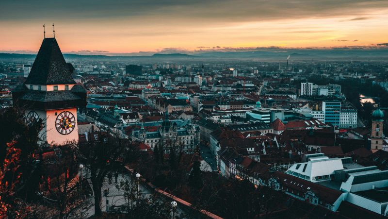 Graz Ausblick Uhrturm